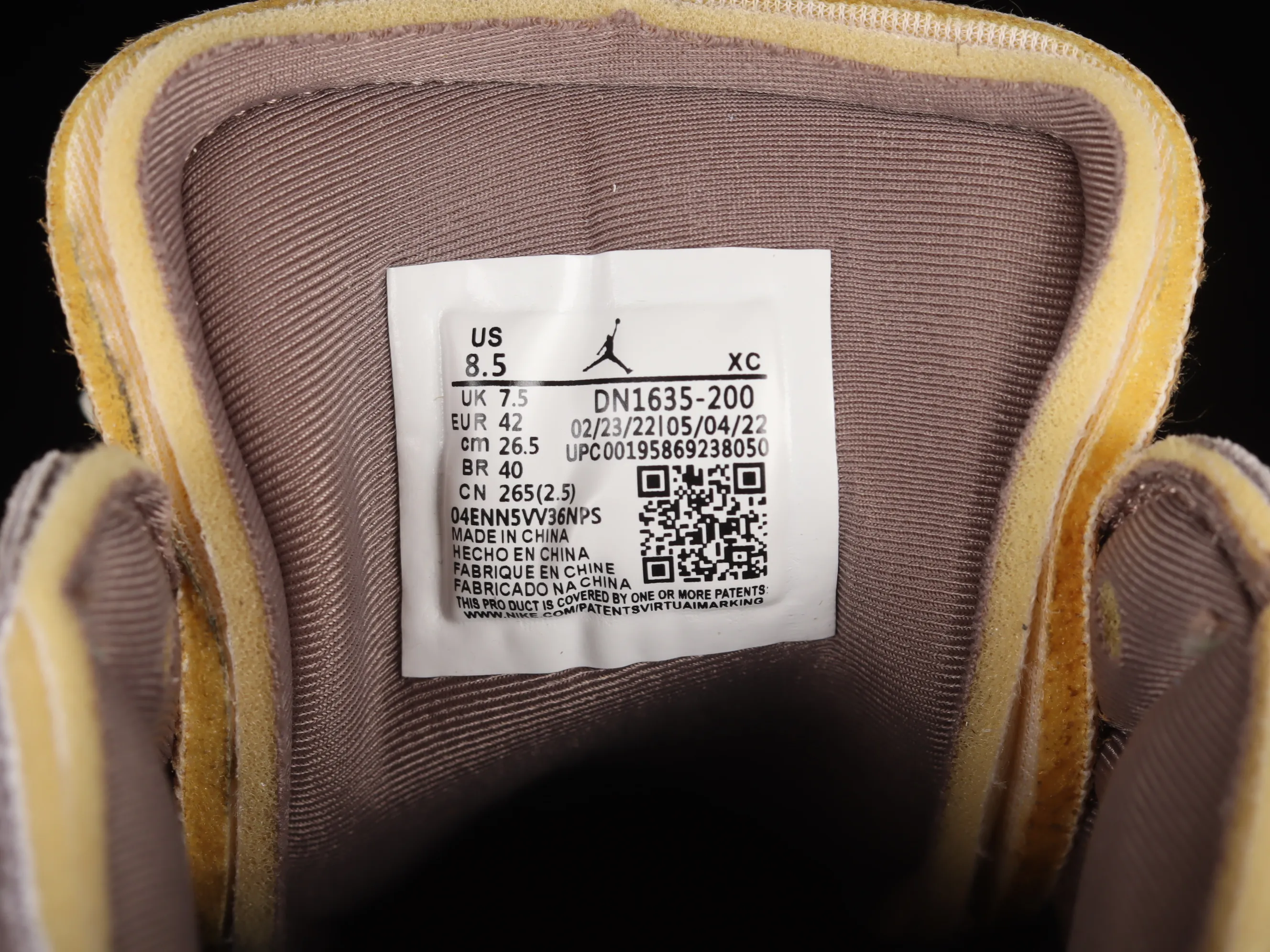 All categories Air Jordan Jordan series basketball shoes Air Jordan 1 Low Z version Air Jordan 1 Low "Taupe Hazet" AJ1 Joe 1 meter purple orange retro culture and leisure sports sneakers DN1635-200